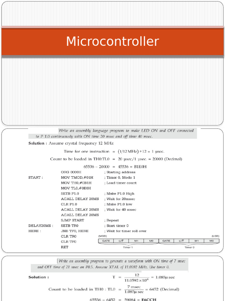 8051 Microcontroller Counter Modes | PDF