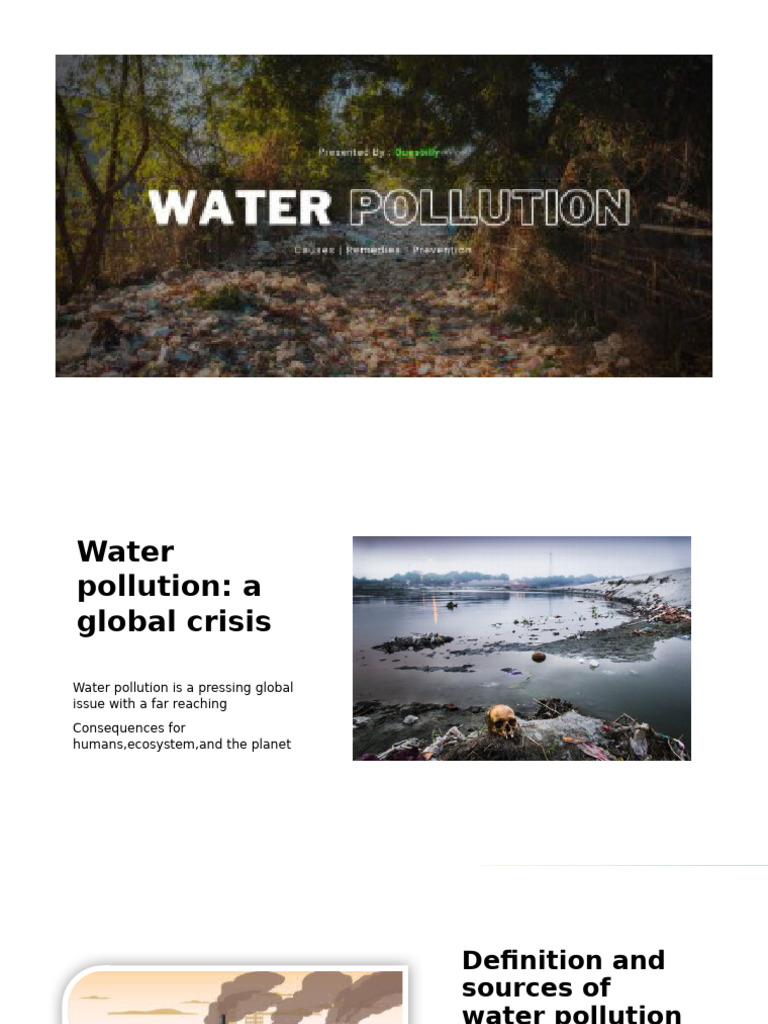 Water Pollution Presentation by Arnav Prakash Roll No 06 | PDF | Water ...