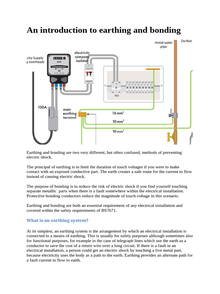 Understanding Earthing and Bonding | PDF | Electrical Wiring ...