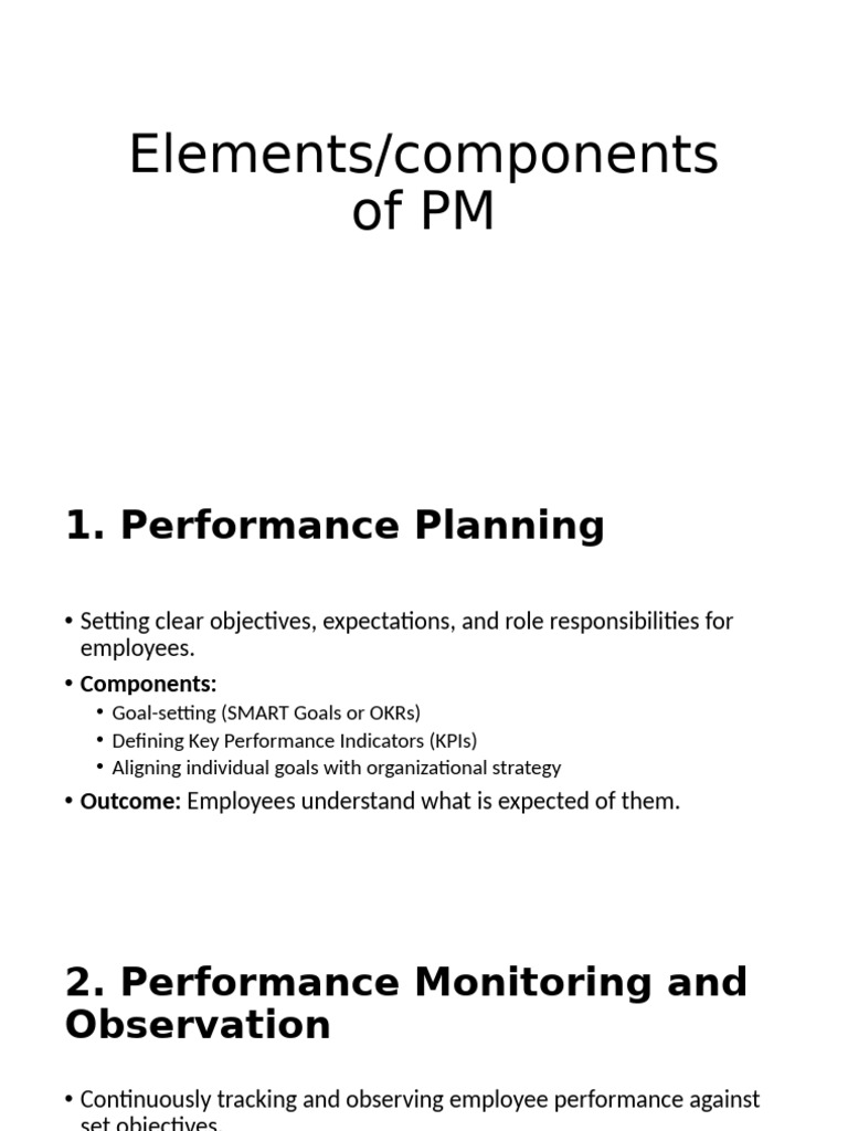 Key Components of Performance Management | PDF | Performance Appraisal ...
