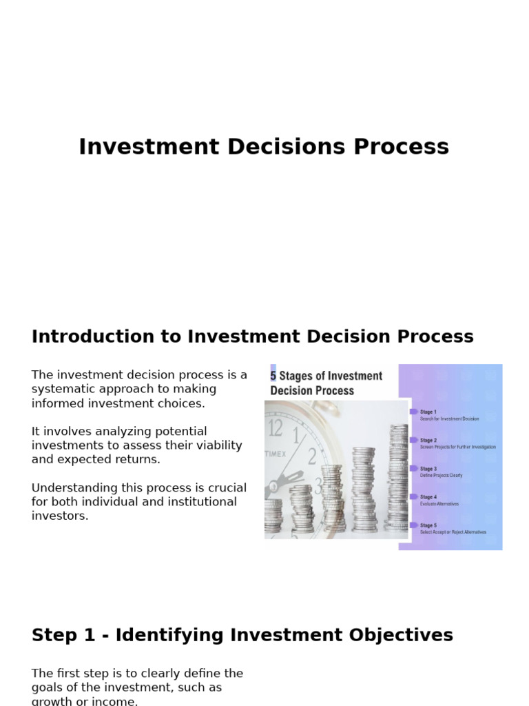 Investment Decision-Making Process Guide | PDF
