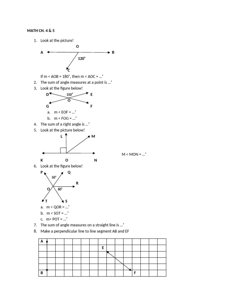 Math CH 4 & 5 | PDF