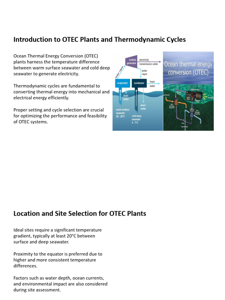 Optimizing OTEC Plant Settings | PDF | Applied And Interdisciplinary ...