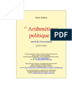 Arithmetique-Politique Diderot