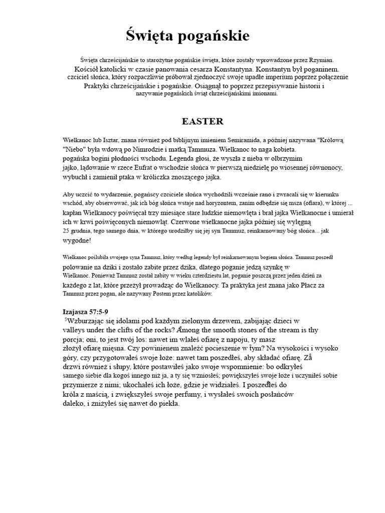 Święta Pogańskie | PDF