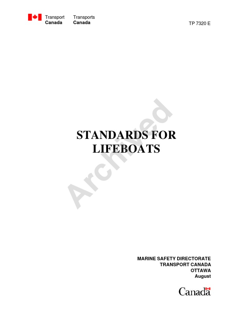 Lifeboat Standards and Requirements | PDF | Ships | Rudder