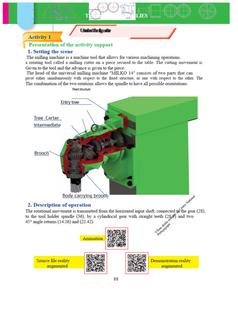 Universal Milling Machine Assembly Guide | PDF | Gear | Screw