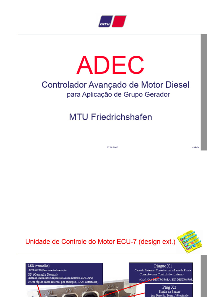 Controlador ADEC para Grupos Geradores | PDF | Motores | Fonte de energia
