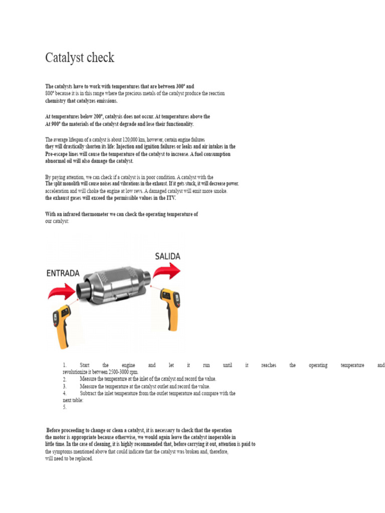 Catalyst Health Check and Maintenance Guide | PDF | Catalysis | Temperature