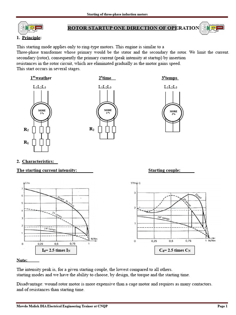 Three-Phase Induction Motor Startup Guide | PDF | Electric Motor ...