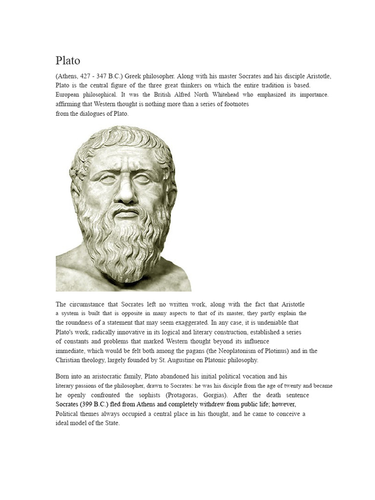 Plato Philosopher And Educator Pdf Plato Socrates