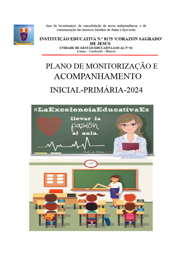 Plano de Monitoramento Educacional 2024 | PDF | Pedagogia | Aprendizado