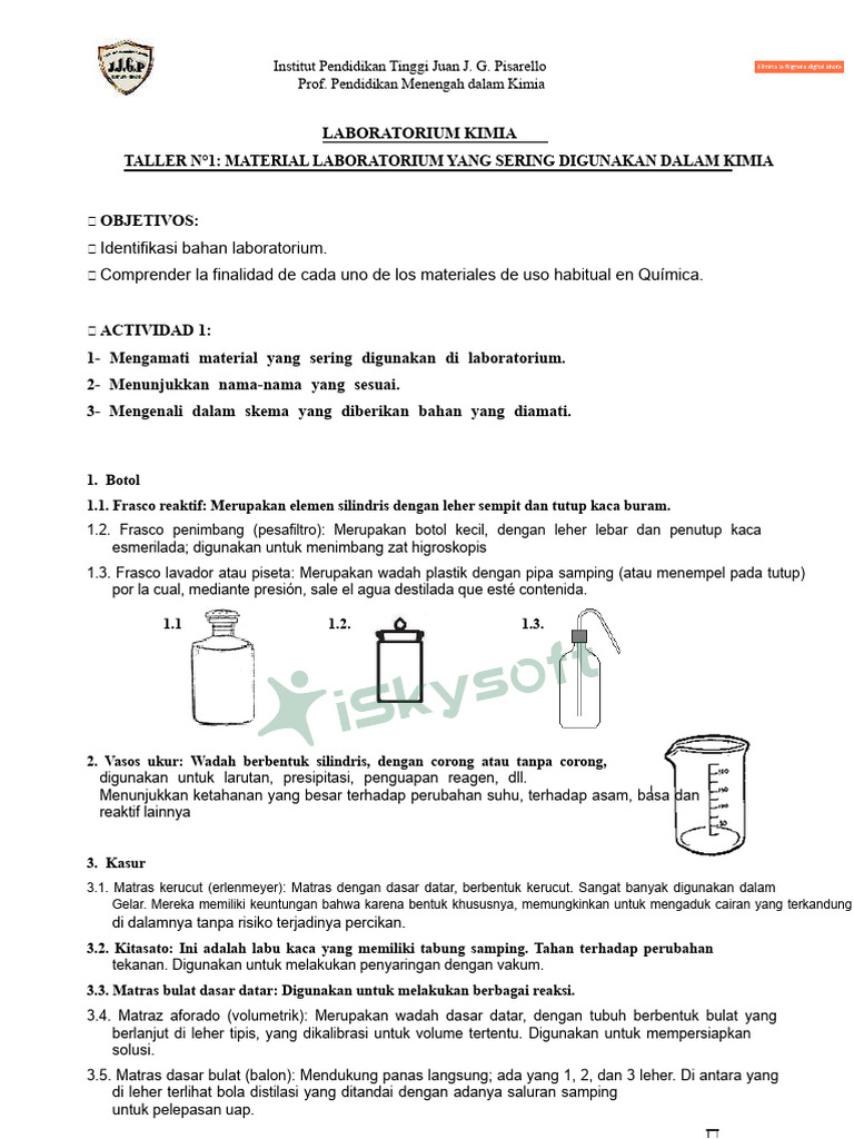 Lab_Kimia_Bengkel1_Mat_Laboratorium- | PDF