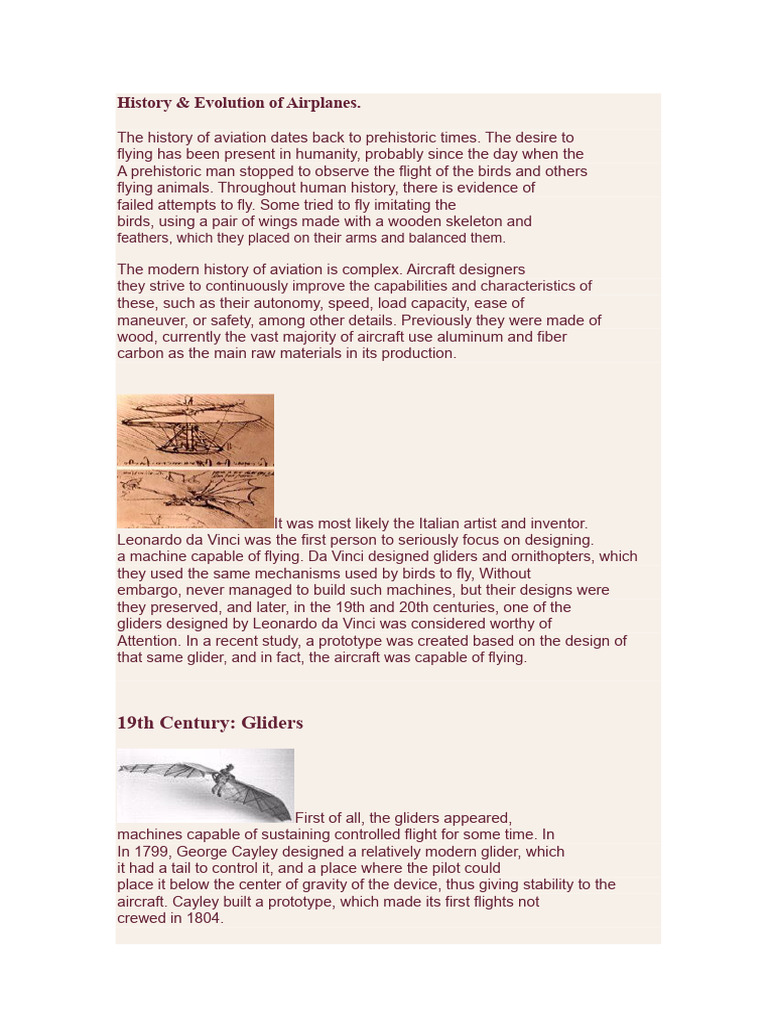 History of Airplanes | PDF | Aircraft | Airplane