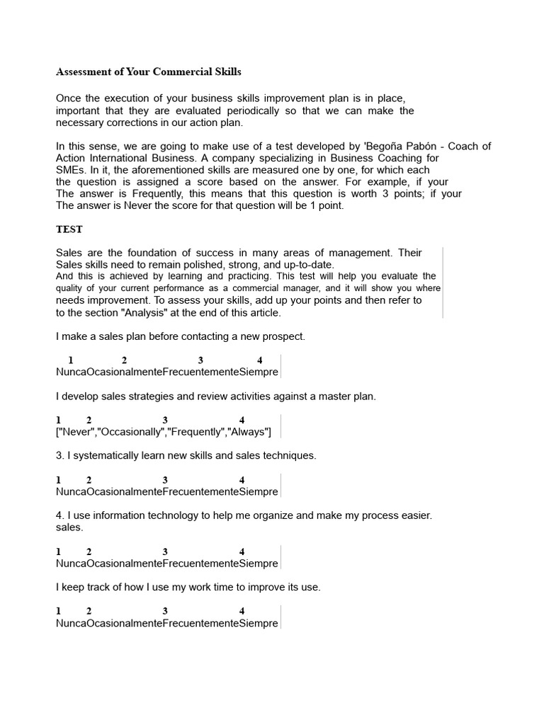 Sales Test | PDF | Sales | Educational Assessment