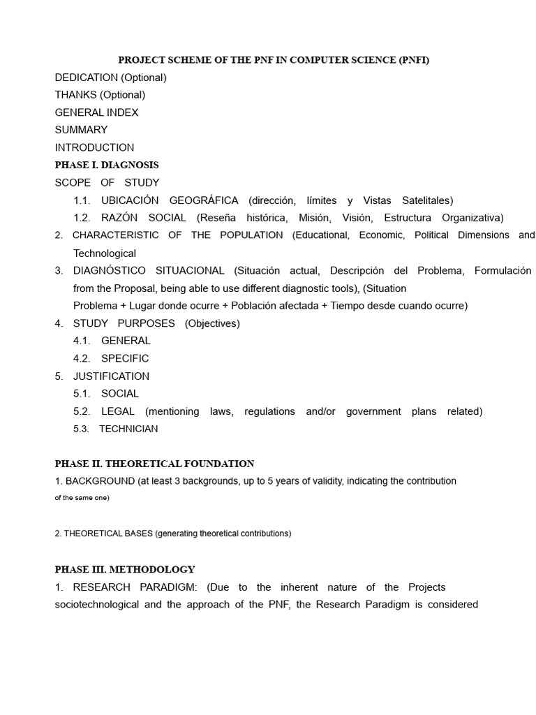 PNF Informatics Project Outline | PDF | Methodology