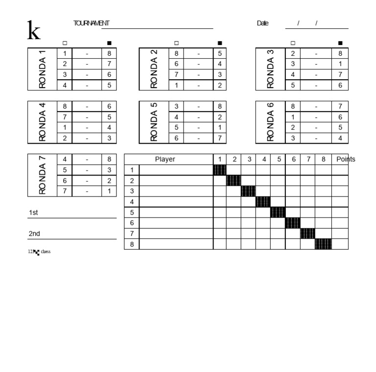 Tournament Round Robin 08 Players | PDF