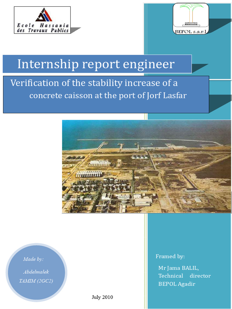 Concrete Caisson Stability Report | PDF | Port | Concrete