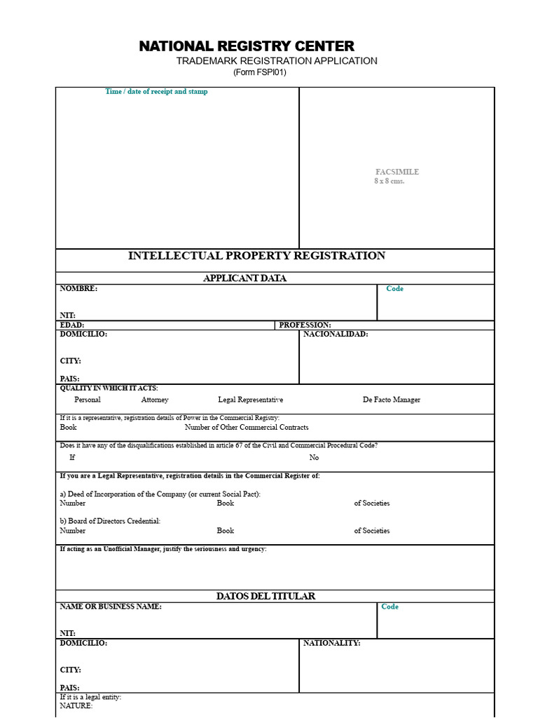 Picture of Trademark Registration Application | PDF | Trademark