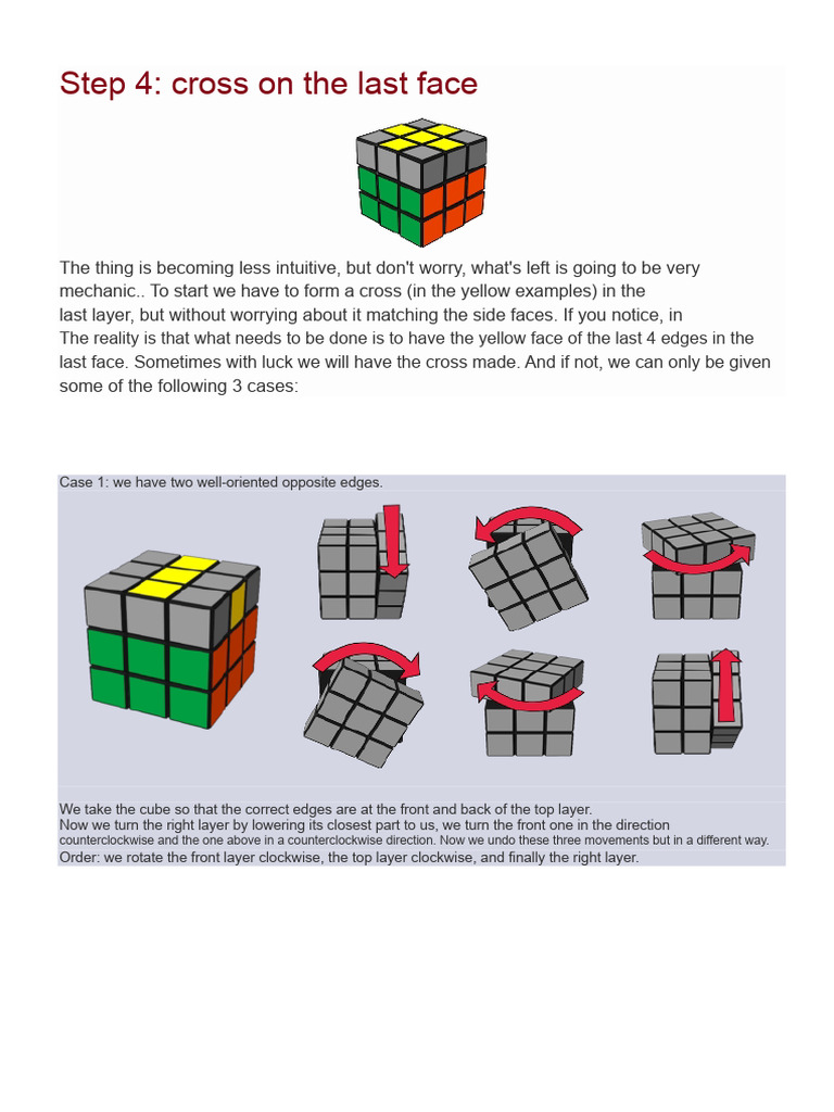 SOLUTION Last Layer Rubik | PDF | Vertex (Graph Theory)
