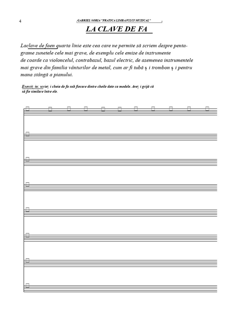 Note În Cheia Fa | PDF