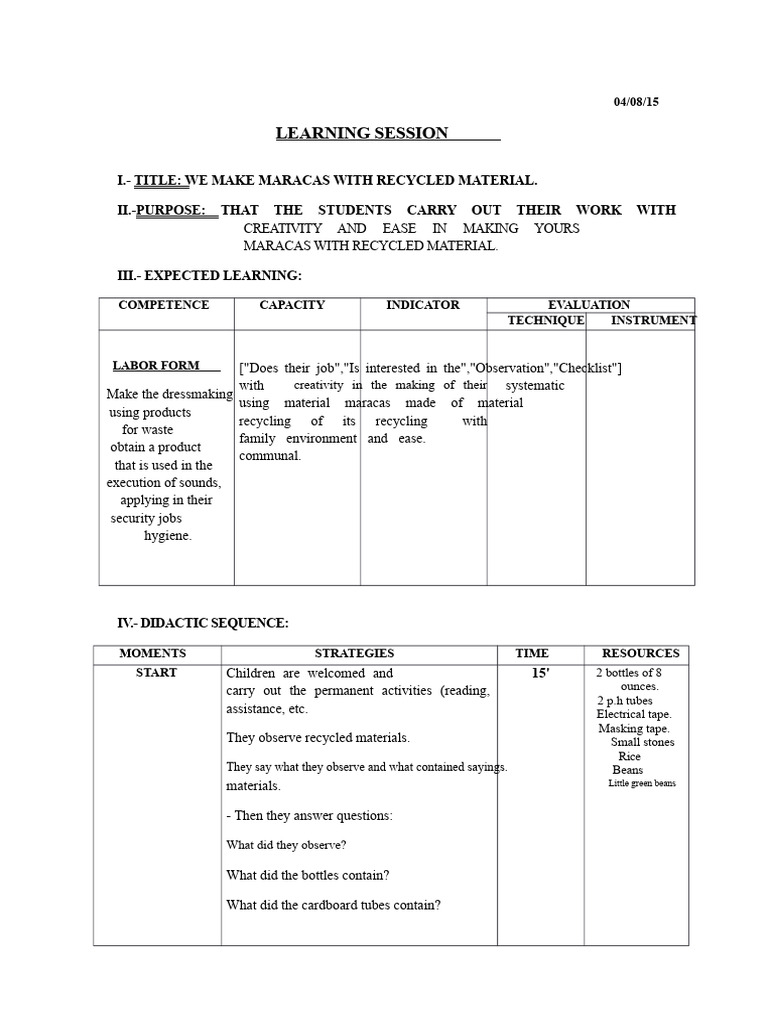 Learning Session | PDF | Recycling