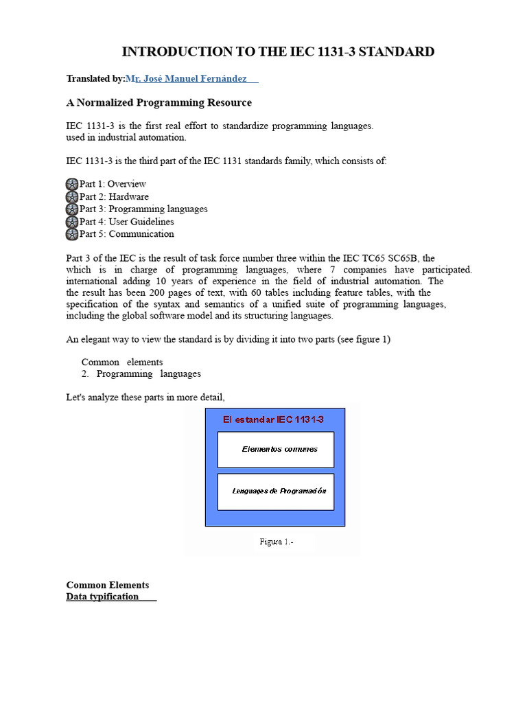 Overview of IEC 1131-3 Standard | PDF | Programming Language | Computer ...