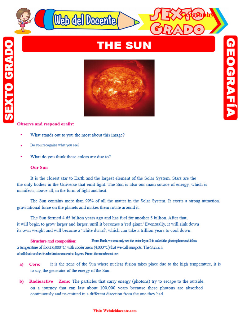 Understanding the Sun's Structure and Role | PDF | Sun | Stars