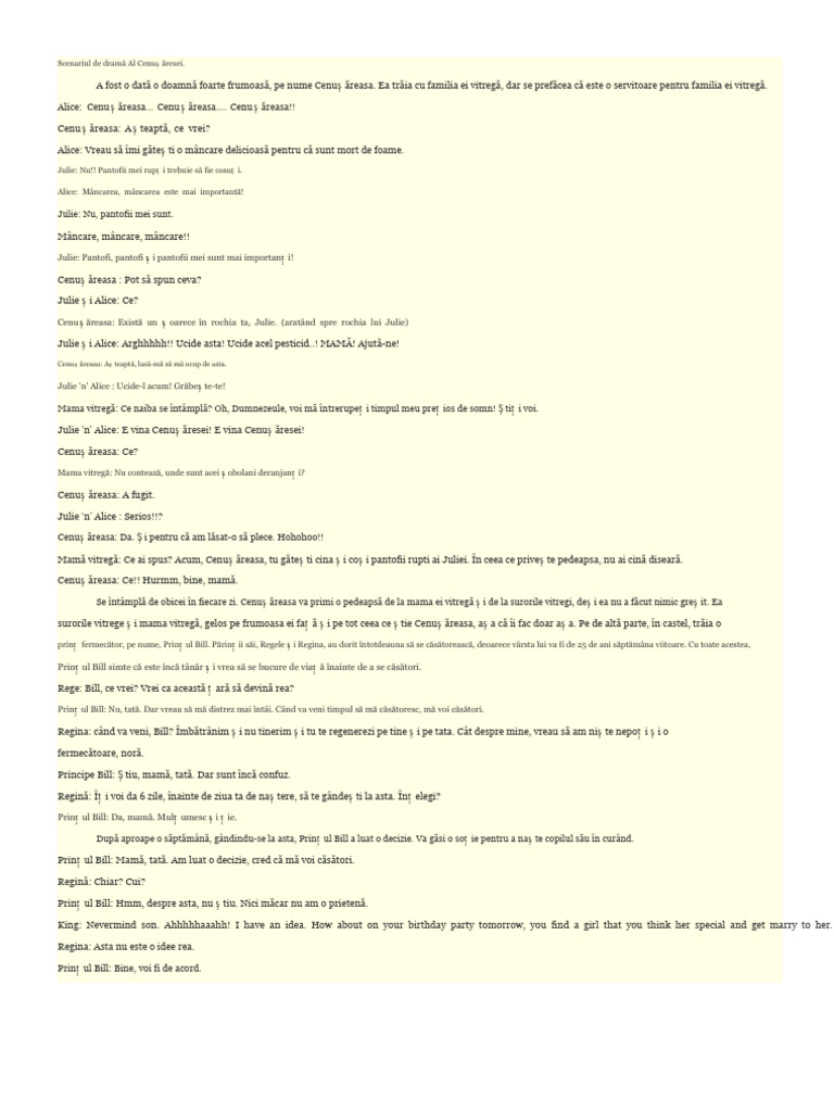 Cinderella Drama Script | PDF