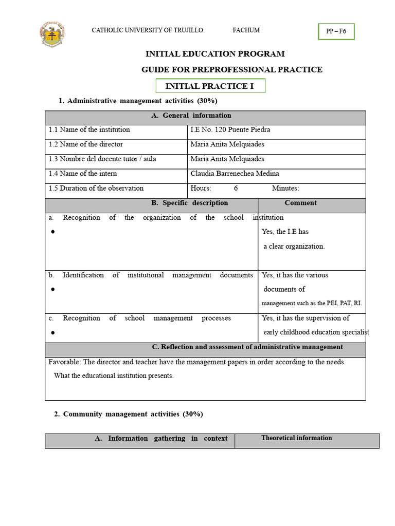 Initial Education Practice Guide | PDF | Teachers | Learning