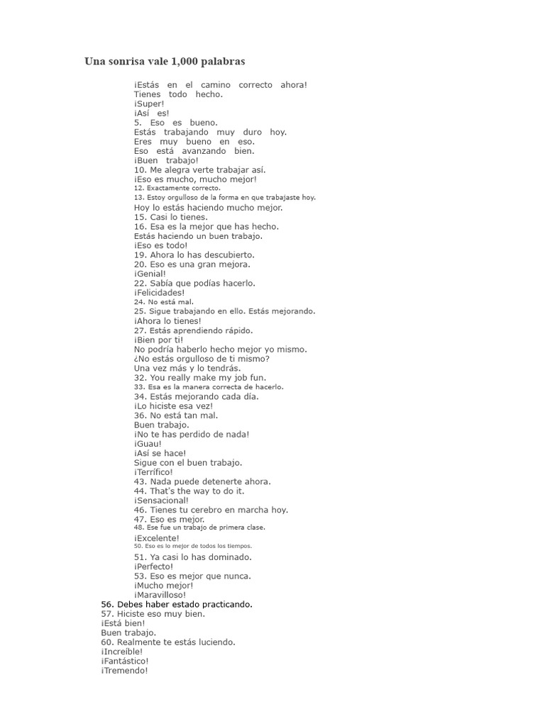 100 + Formas de Elogiar A Tus Estudiantes | PDF
