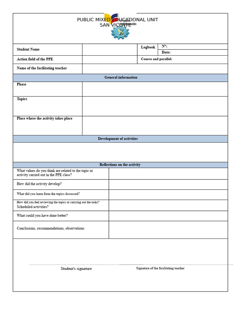 Student Log | PDF