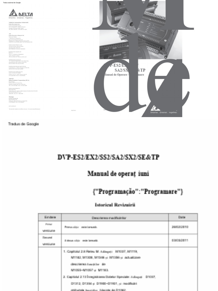 Manual PLC Delta DVP Es2 Ex2 Ss2 Sa2 Sx2 Se TP 1 50 | PDF