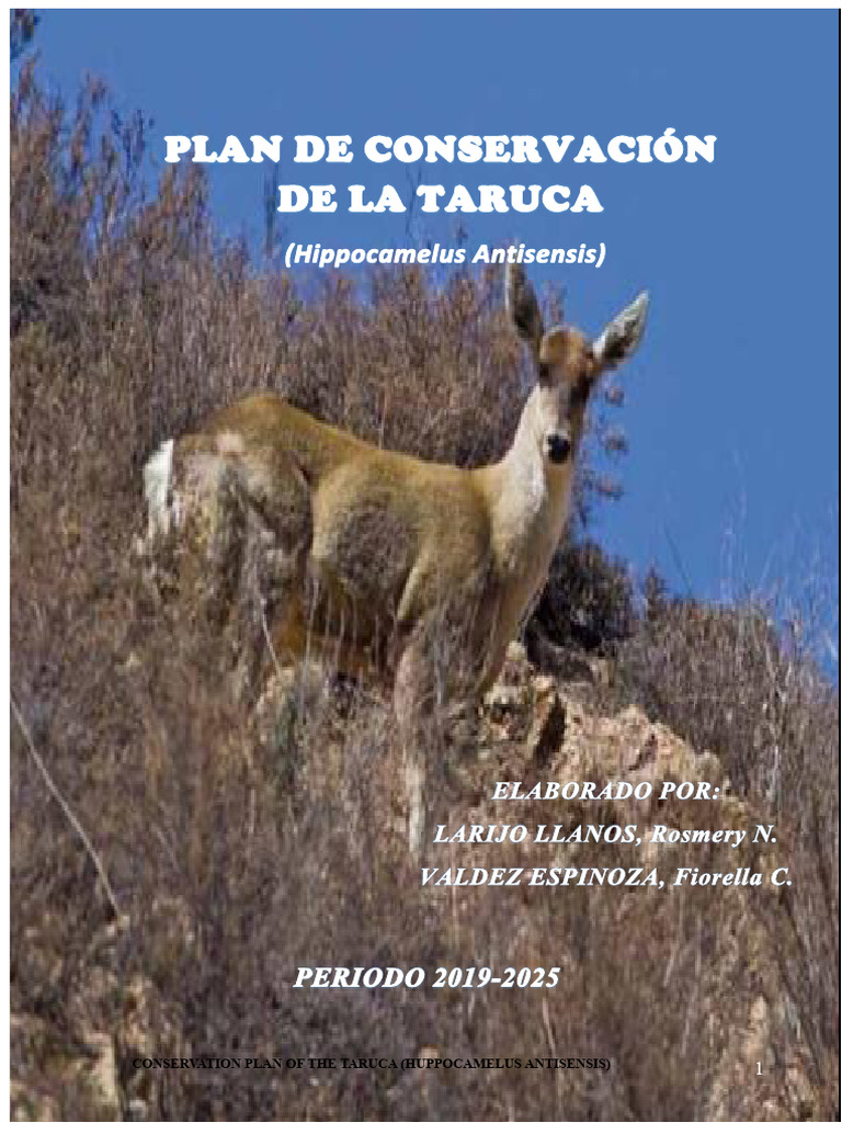 Taruca Conservation Plan Overview | PDF | Conservation Biology ...