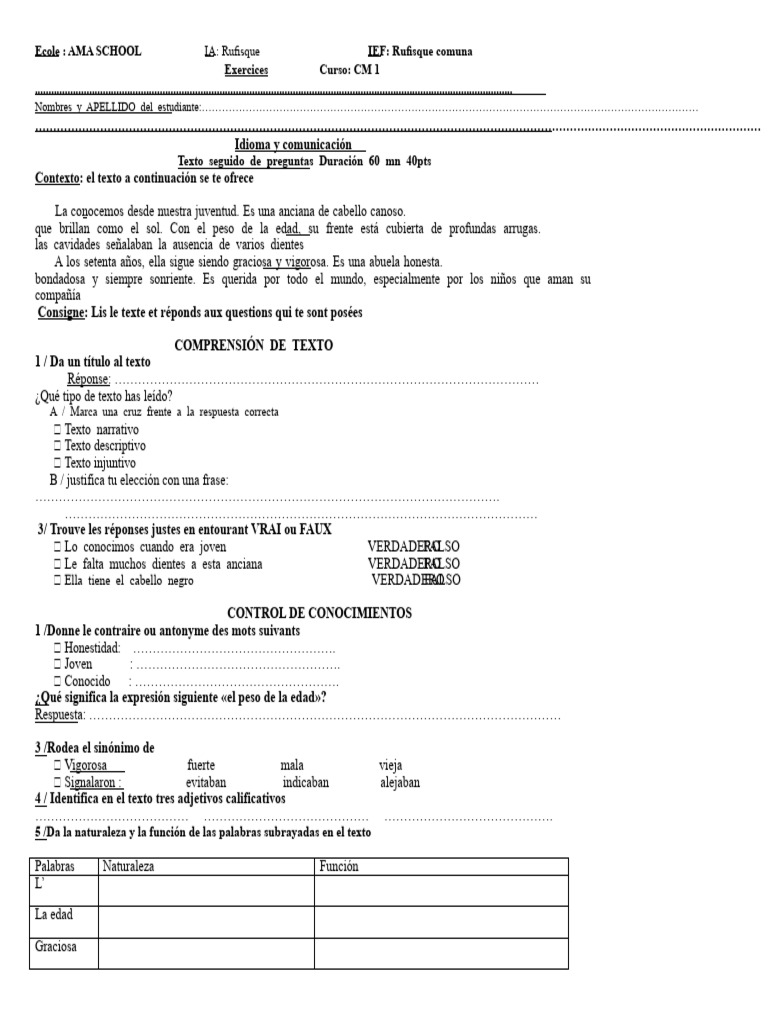TSQ CM1 | PDF | Verbo | Sintaxis