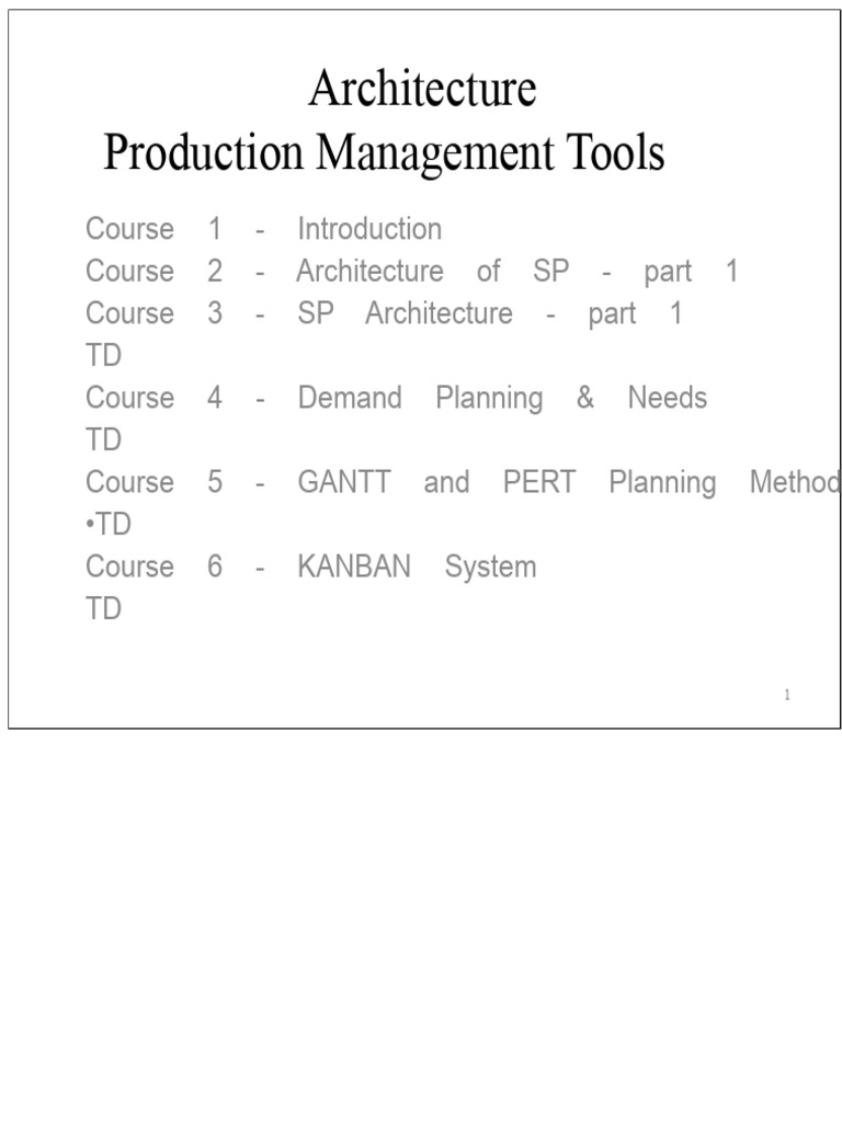 Production Management Tools Overview | PDF | Industrial Revolution ...