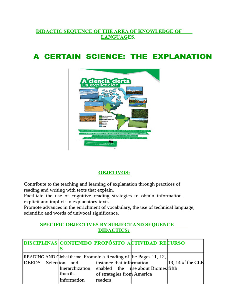 Didactic Sequence for Language Learning | PDF | Information | Literacy