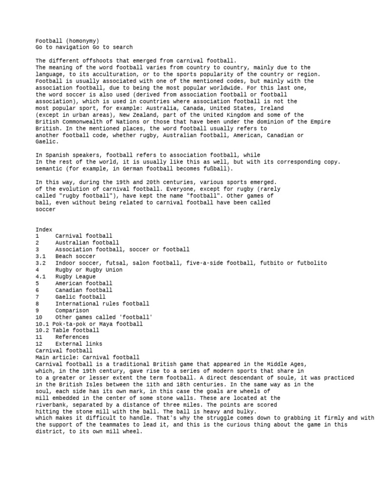 Football Codes in Australia Explained | PDF | Australian Rules Football ...