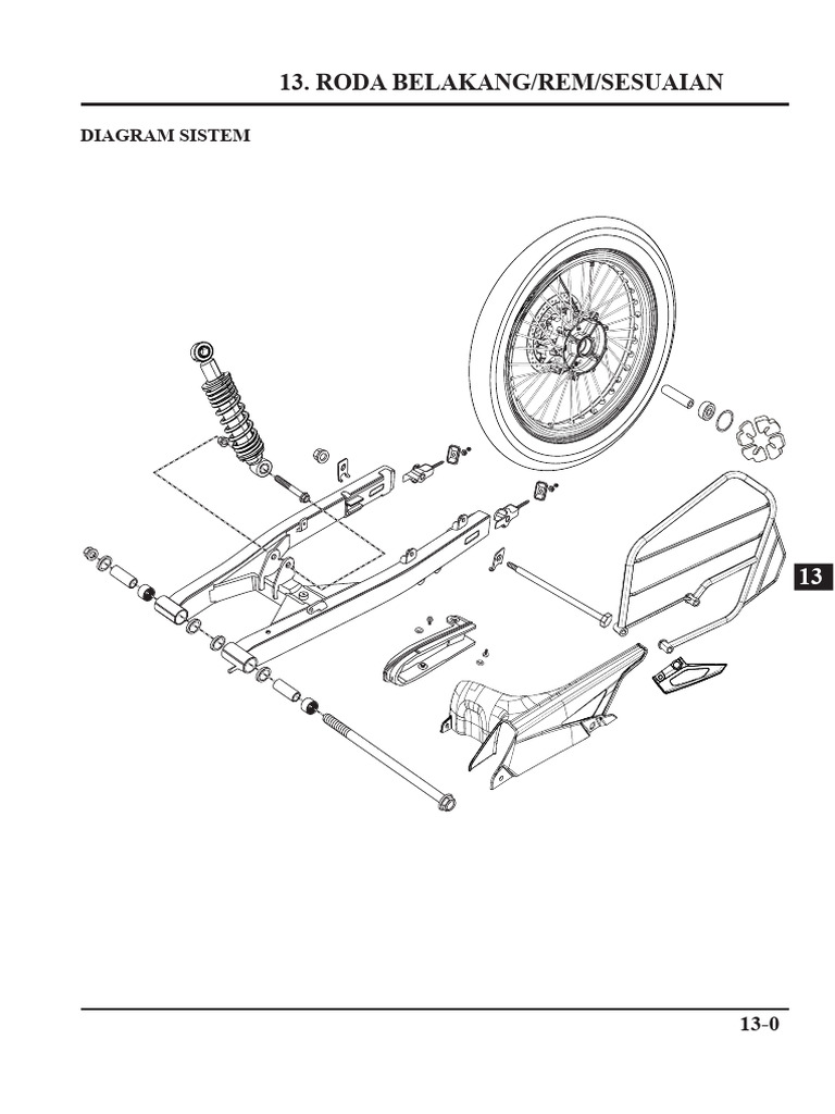 Panduan Roda Belakang dan Rem Motor | PDF