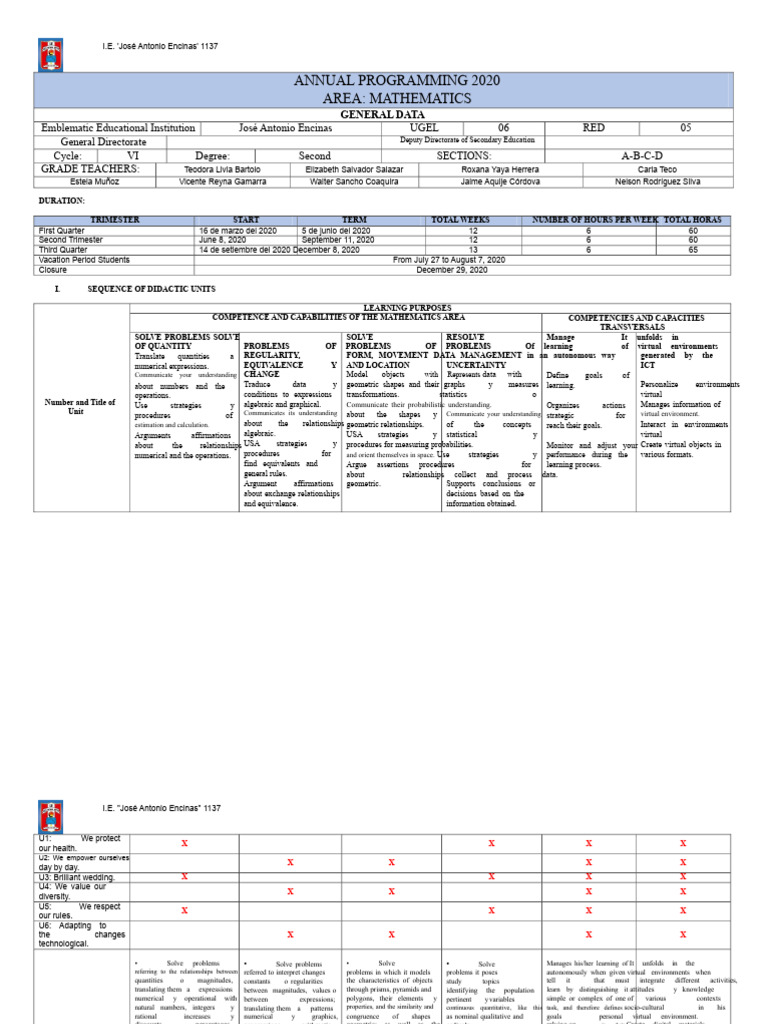 4.4 Example 3 - Teaching Unit For Second Year of Secondary School | PDF ...