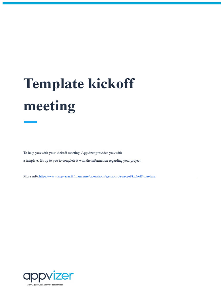 Template Kickoff Meeting | PDF