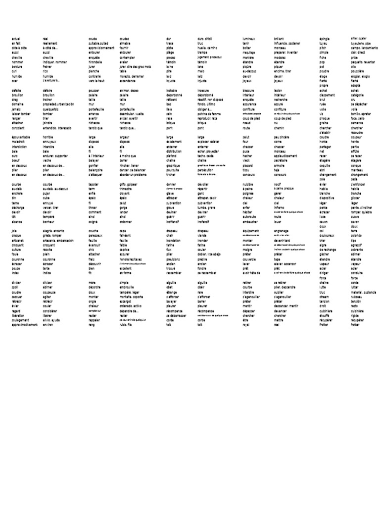 Liste de mots variés et expressions | PDF