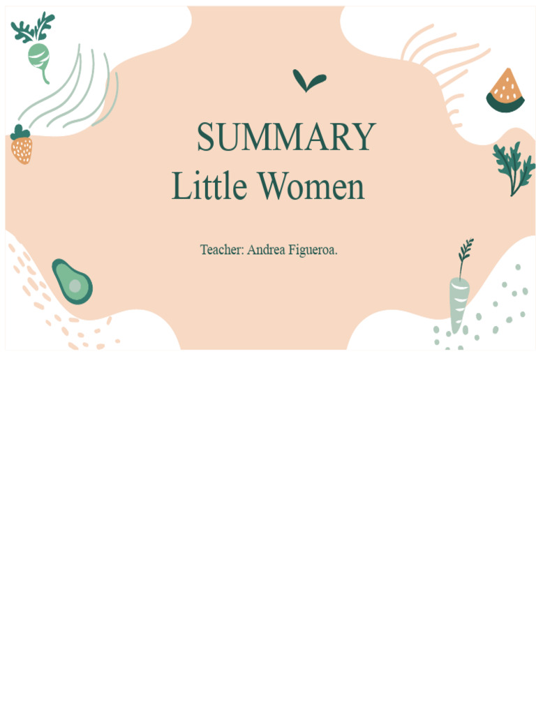 Little Women Summary PDF Little Women Louisa May Alcott