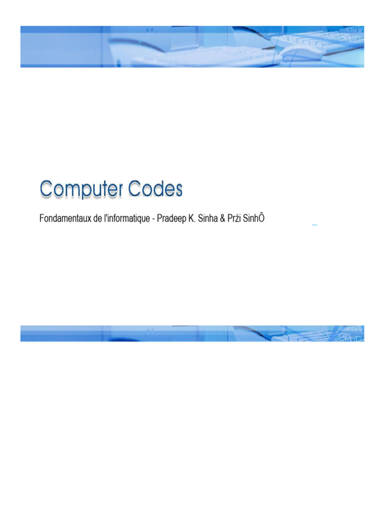 Codes informatiques et leur représentation | PDF | Décimal codé binaire ...