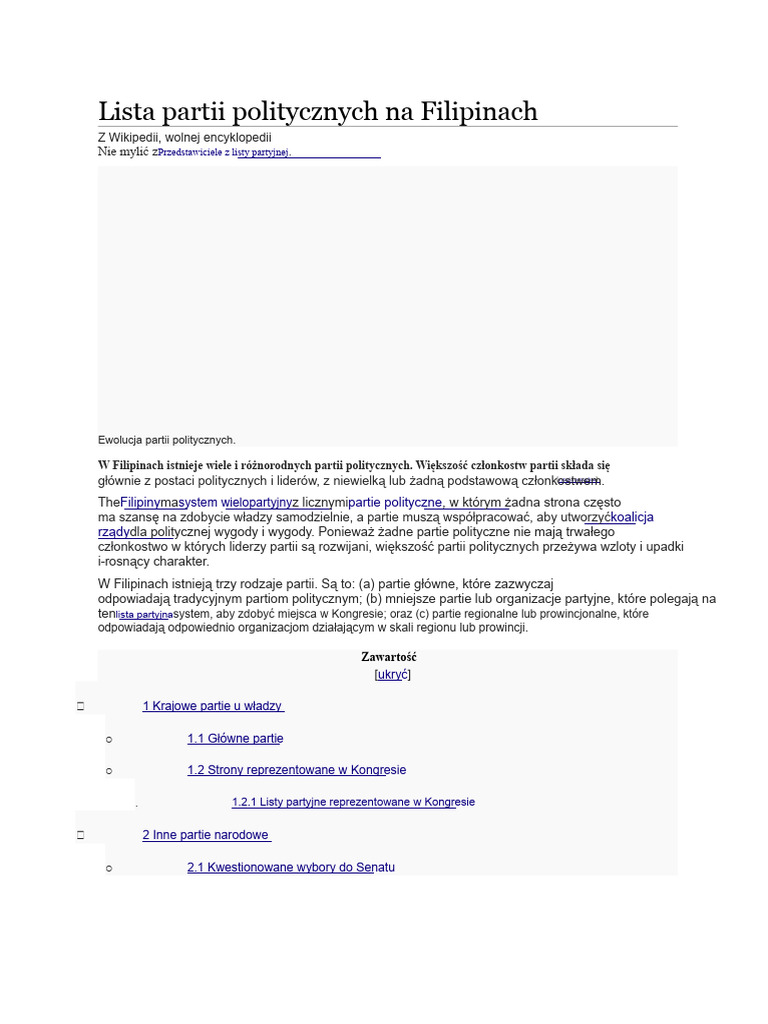 Lista Partii Politycznych Na Filipinach | PDF