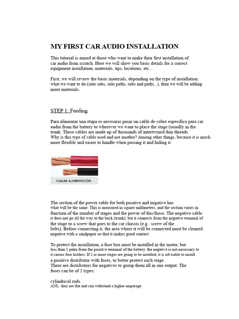 Beginner's Guide to Car Audio Installation | PDF | Loudspeaker | Capacitor