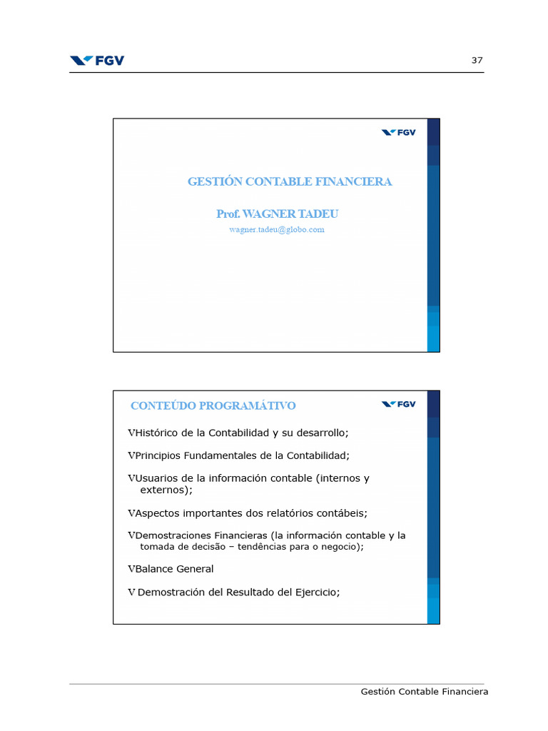 Gestión Contable Financiera Esencial | PDF | Contabilidad | Hoja de balance