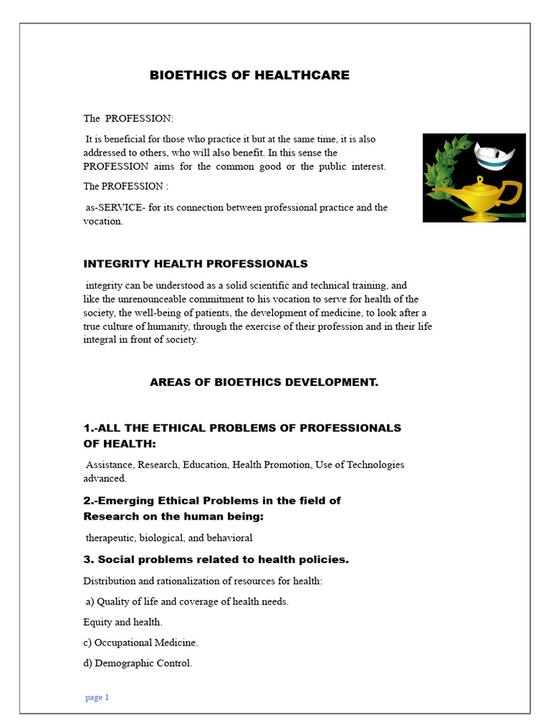 Bioethics of Healthcare | PDF | Palliative Care | Bioethics