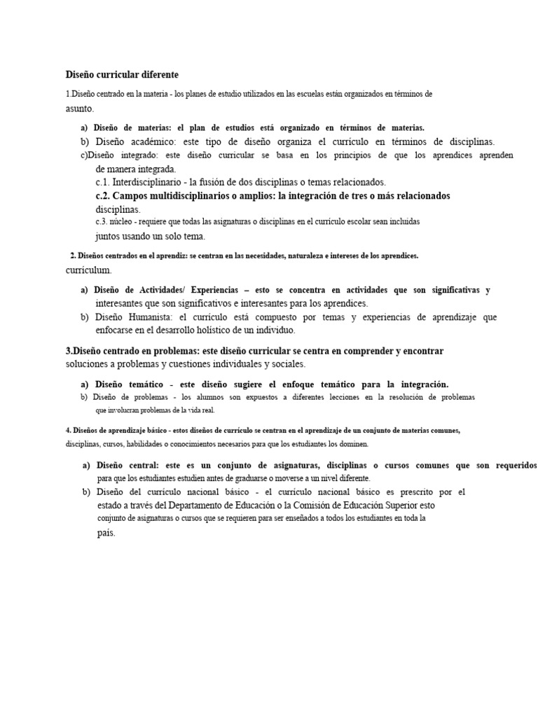 Diferente Diseño Curricular | PDF | Plan de estudios | Aprendizaje