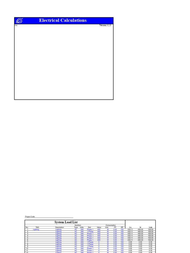 Electrical Load and Motor Calculations | PDF | Alternating Current ...
